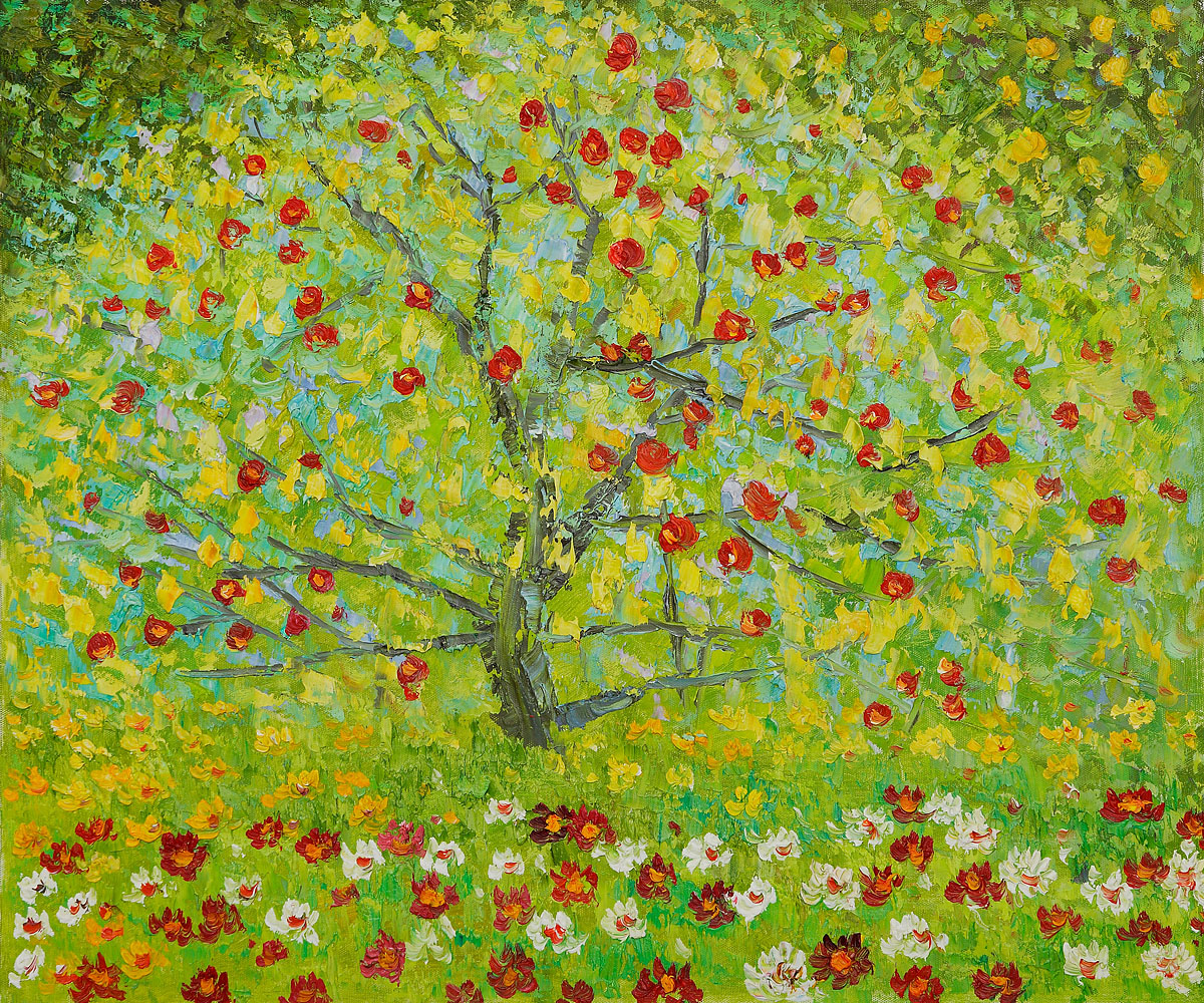 The Apple Tree - Gustav Klimt Painting